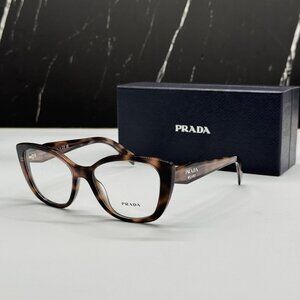 NEW PRADA PRB04V 23A1O1 HAVANA WOMEN EYEGLASSES PR B04V 23A1O1, VPR B04 23A1O1